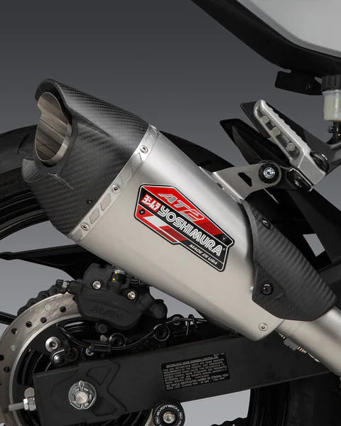 Yoshimura - NINJA 500/400 / Z500/400 18-26 AT2 Stainless Slip-On Exhaust, w/ Stainless Muffler