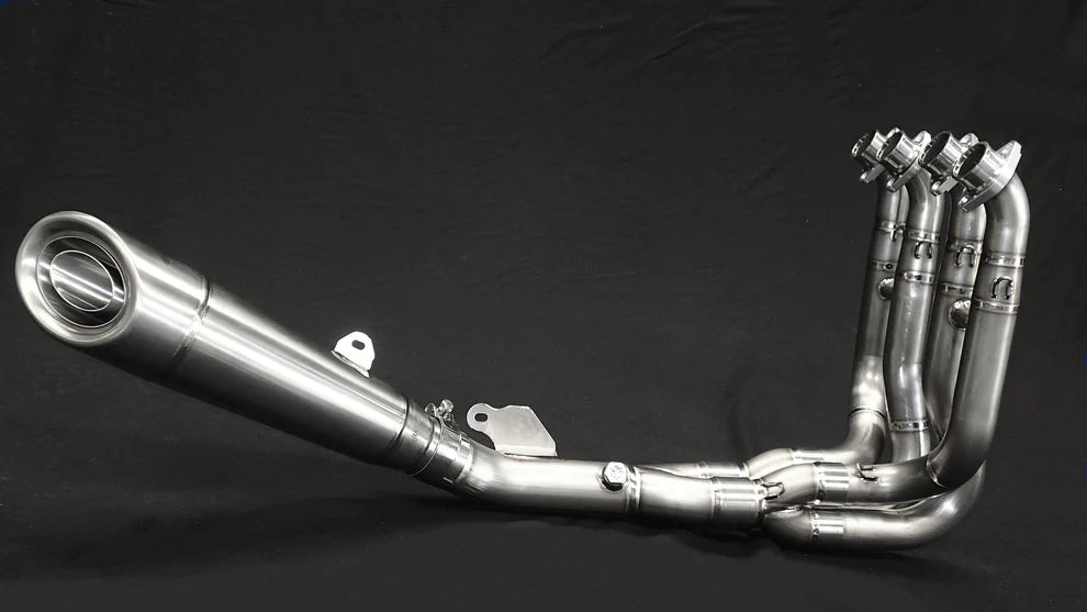 Sistema de escape Vandemon Performance de titanio cepillado para Kawasaki Ninja ZH2 (2020-24) 