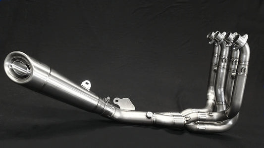 Sistema de escape Vandemon Performance de titanio cepillado para Kawasaki Ninja ZH2 (2020-24) 