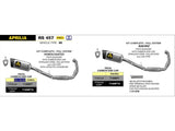 ARROW PISTA HOMOLOGATED EXHAUST SYSTEM DARK TITANIUM APRILIA RS 457 2024