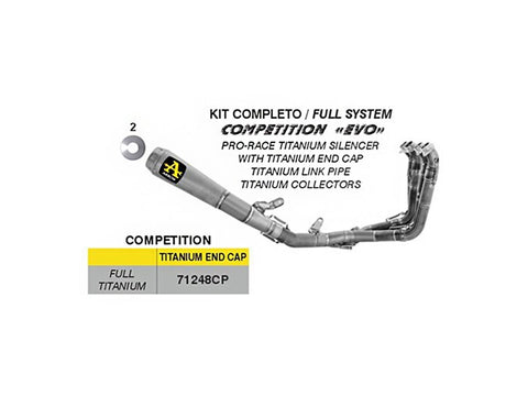 ARROW RACING COMPLETE EXHAUST COMPETITION EVO TITANIUM HONDA CBR 1000 RR-R 2024-2026