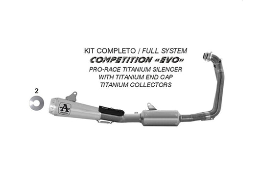 ARROW TITANIUM "EVO" COMPETITION COMPLETE EXHAUST SYSTEM APRILIA RS 660 2025-2026