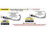 ARROW X-KONE STAINLESS STEEL RACING EXHAUST SYSTEM KAWASAKI VERSYS 650 2025-2026