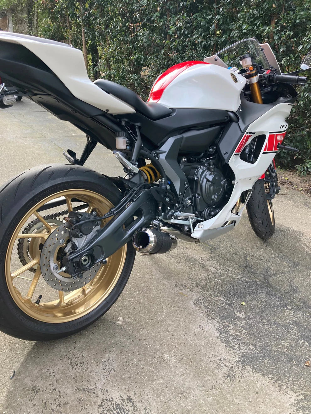 Sistema de escape de titanio Vandemon Performance para Yamaha R7, MT07, FZ07, XSR700, Tracer 700/GT y Tracer 7/GT 