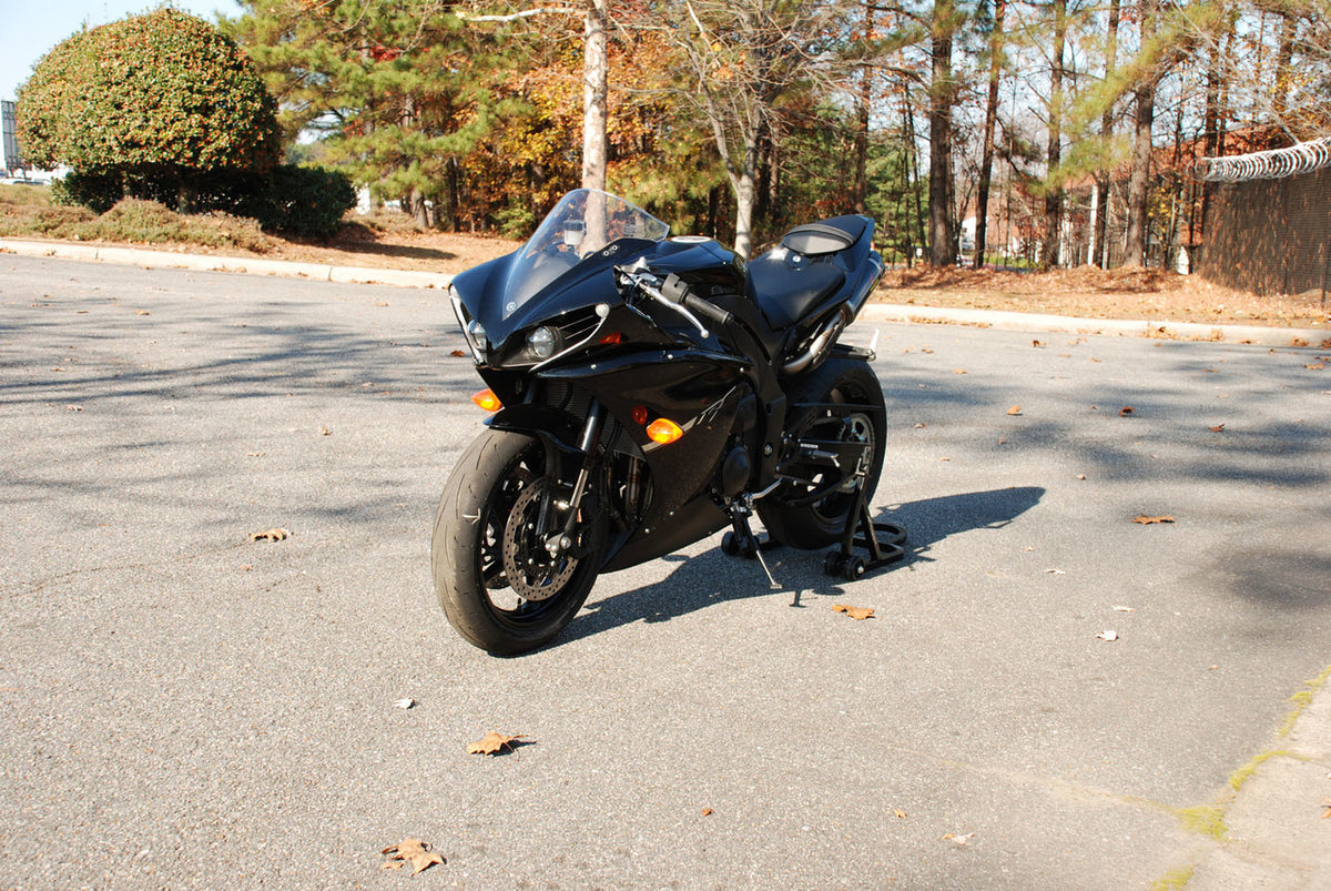 Escape de titanio con eliminador de catalizador LINK R1 de Graves Motorsports para Yamaha R1 (2009-2014) 