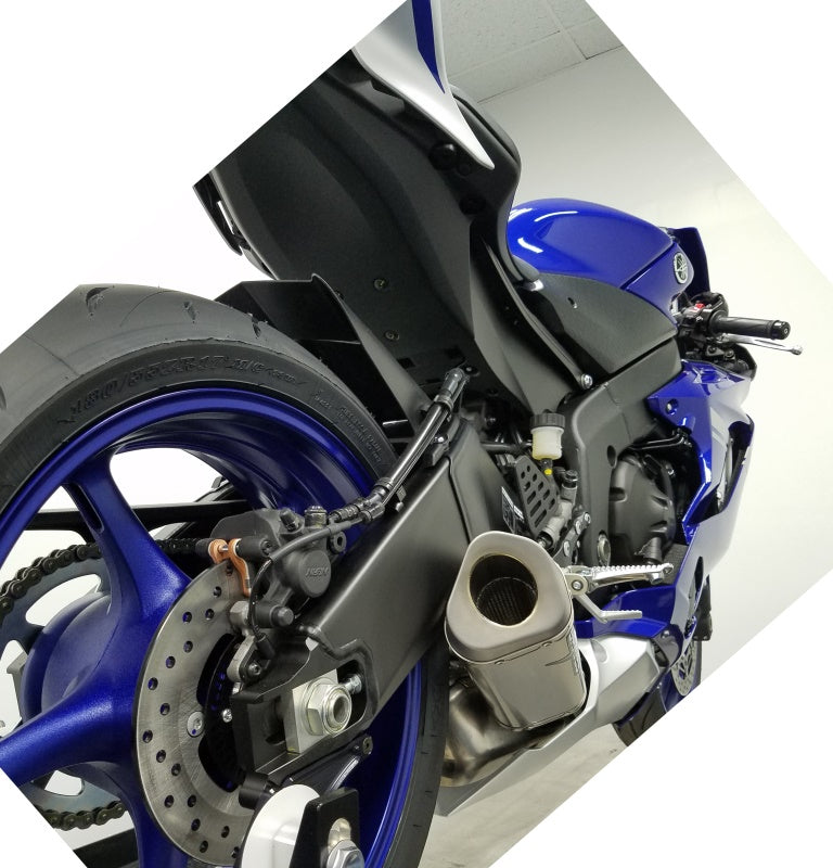 Escape de titanio deslizante Graves Motorsports para Yamaha R6 Cat-Back