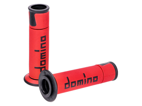 Domino A450 Black and Red motorcycle Grips