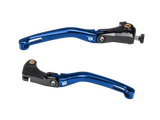 Bonamici Yamaha R6 (17+) & R1/M Folding Levers (15+) (Black/Blue) - MOTO-D Racing