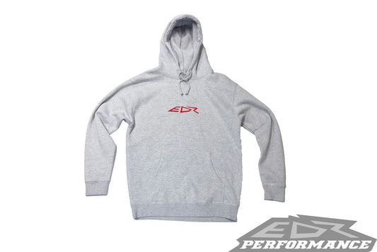 Sudadera con capucha suave gris de peso pesado EDR Performance