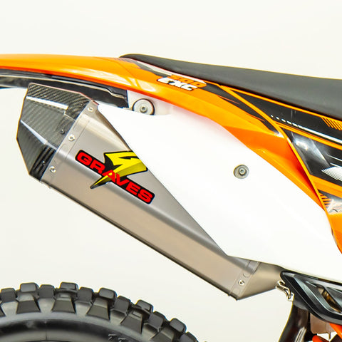 Titanium Octagon Dual Sport / Offroad Slip-on Exhaust - Carbon End Cap