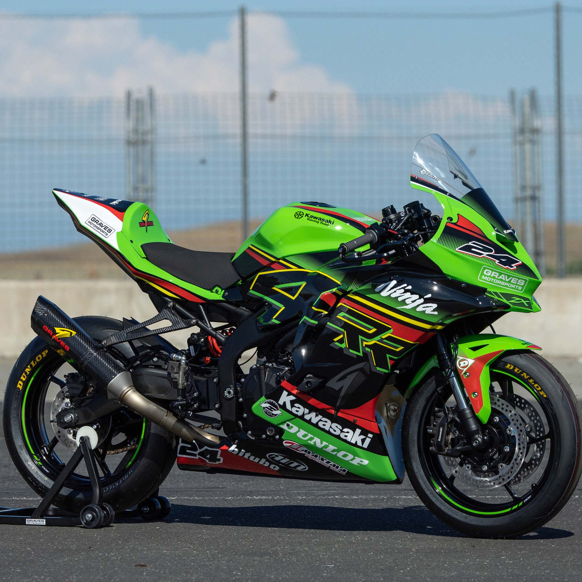 Sistema de escape completo de carbono Kawasaki WORKS2 ZX-4RR