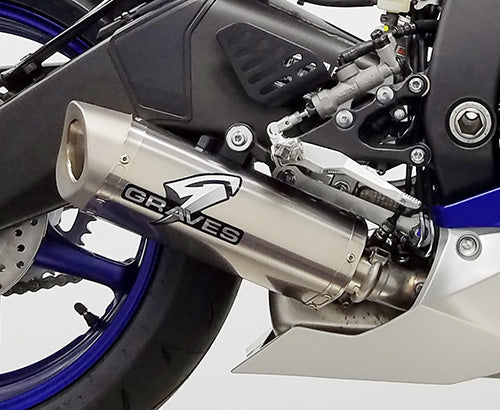Escape de titanio deslizante Graves Motorsports para Yamaha R6 Cat-Back
