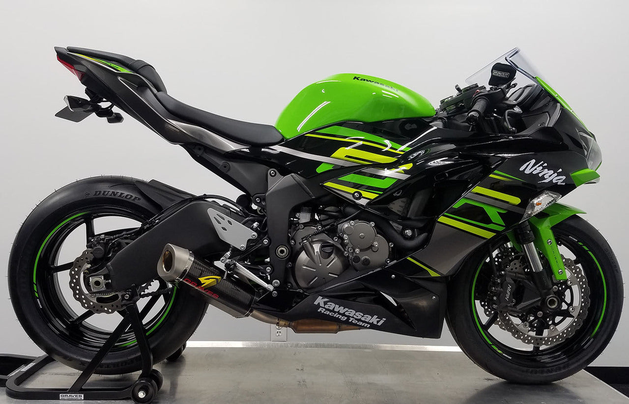 Kawasaki ZX-6R Cat-Back Slip-on Carbon Exhaust – EDR Performance