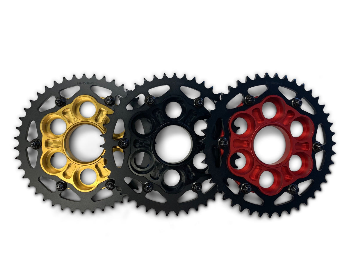 Conversión de piñón de cambio rápido 520 para basculante monobrazo Ducati Superlite