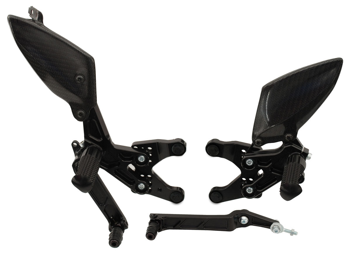 Reposapiés traseros ajustables Graves Motorsports para Yamaha R6 (2006-2022) 