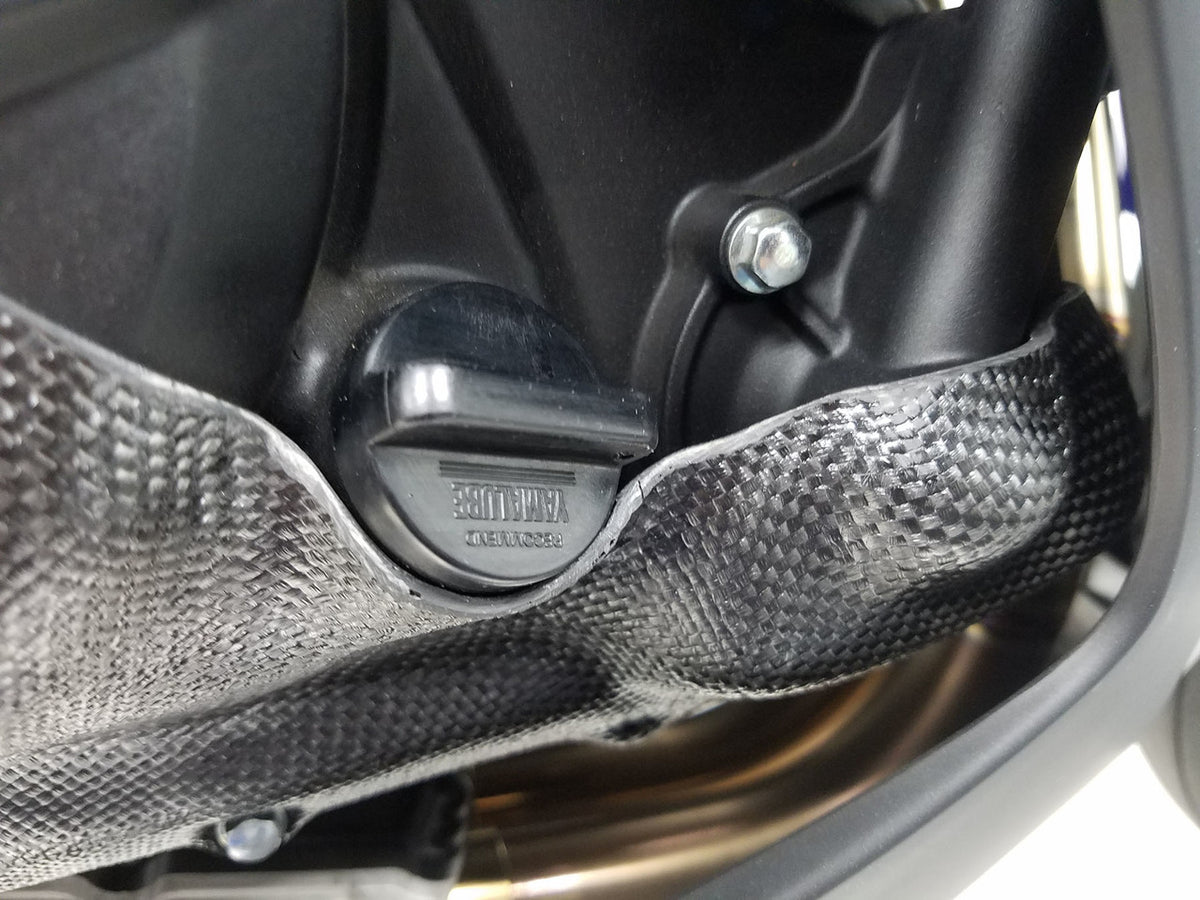 Cubierta de caja de embrague lateral derecha de carbono y kevlar para Yamaha R3, aprobada por Moto America