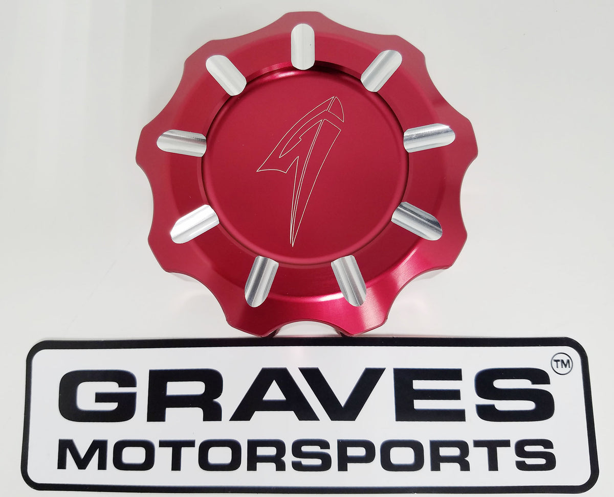 Tapa de escape mecanizada para Kawasaki Teryx KRX 1000 (roja)