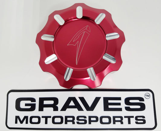 Tapa de escape mecanizada para Kawasaki Teryx KRX 1000 (roja)