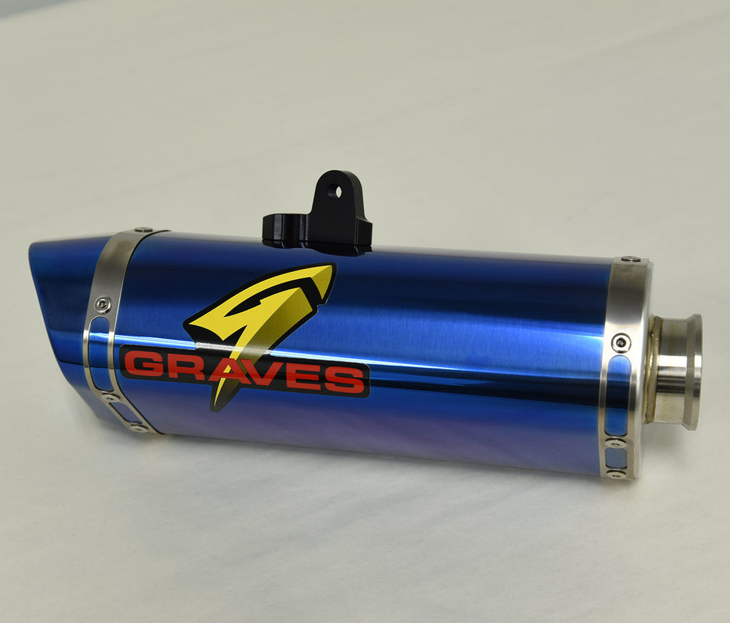 Yamaha R6 Titanium EleckTricK bLUE Cat-Back Slip-on Exhaust – EDR ...