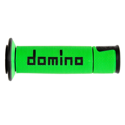 Domino A450 green and black motorcycle grips