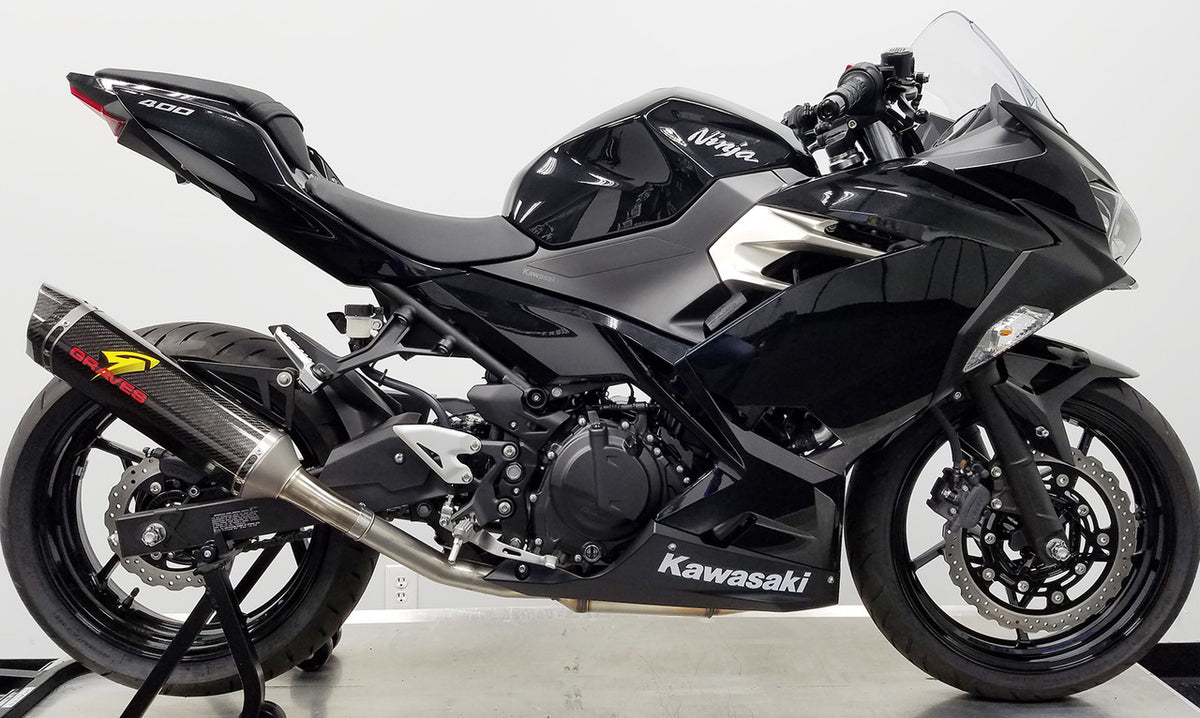 Escape deslizante Cat Back de carbono para Kawasaki Ninja EX400