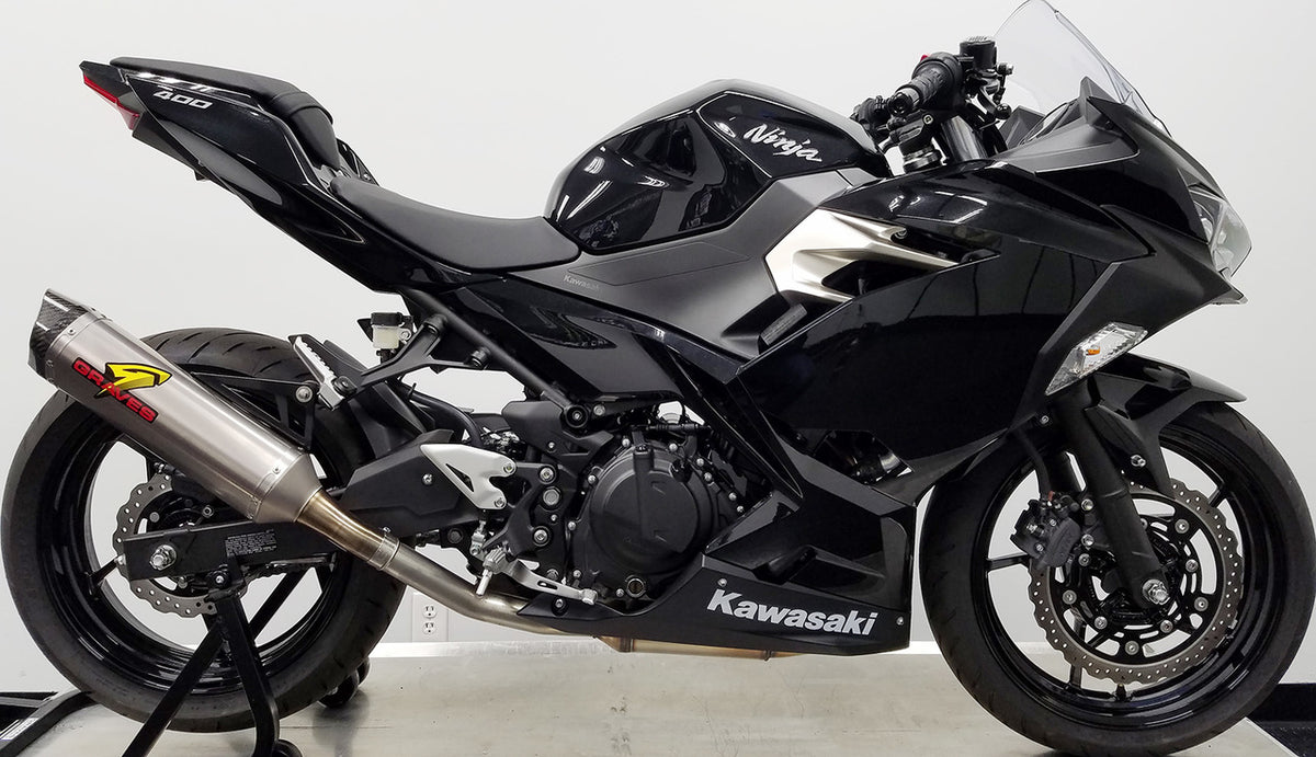 Escape deslizante Cat Back de titanio para Kawasaki Ninja EX400