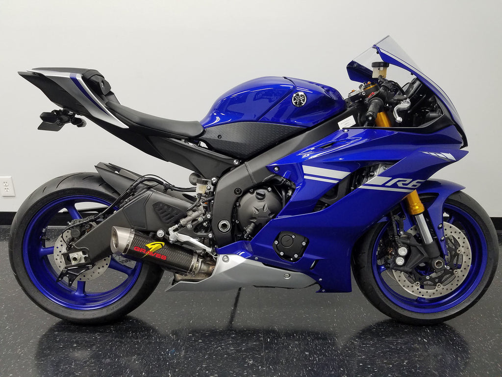 Soporte Lateral Ampliado Para Yamaha R6 (2013-2022) - Placa De Aluminio Negro - Evita Vuelcos En Terreno Blando